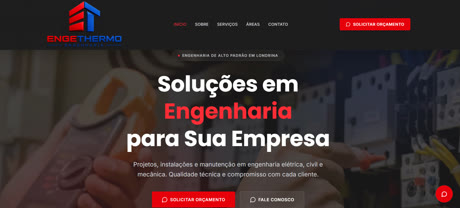 Site institucional Engethermo Engenharia