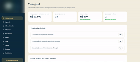 Protótipo de sistema para clínica multidisciplinar